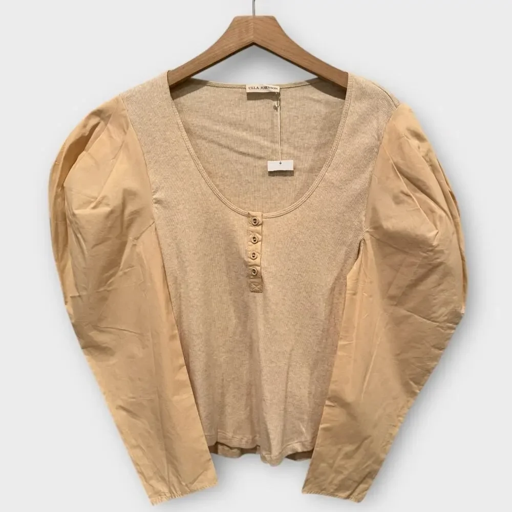 Ulla Johnson Joanne Puff Sleeve Top Size Large